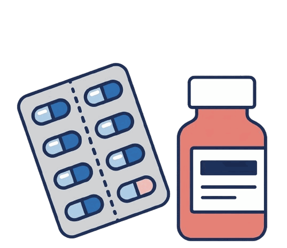お薬(錠剤シート)のイラスト素材