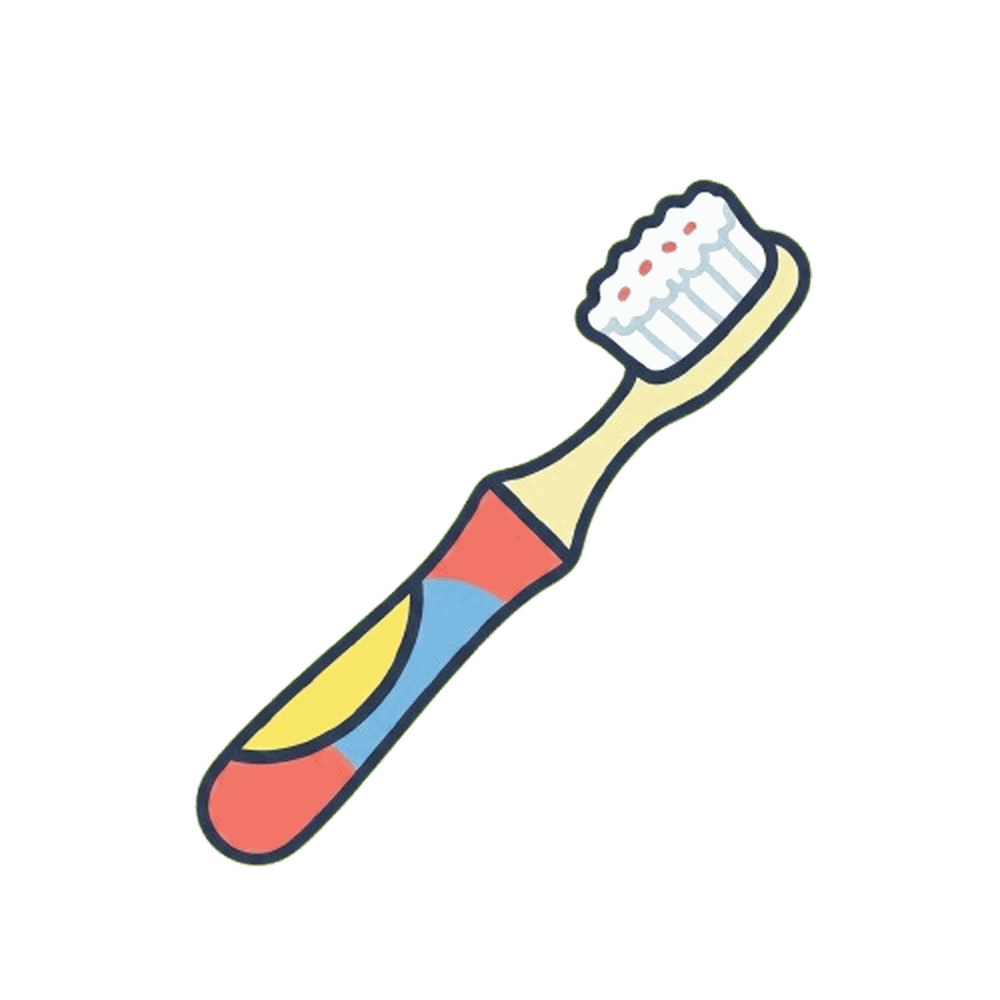 子供用歯ブラシのイラスト素材