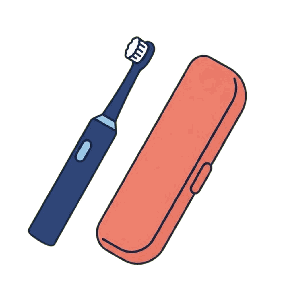 電動歯ブラシのイラスト素材