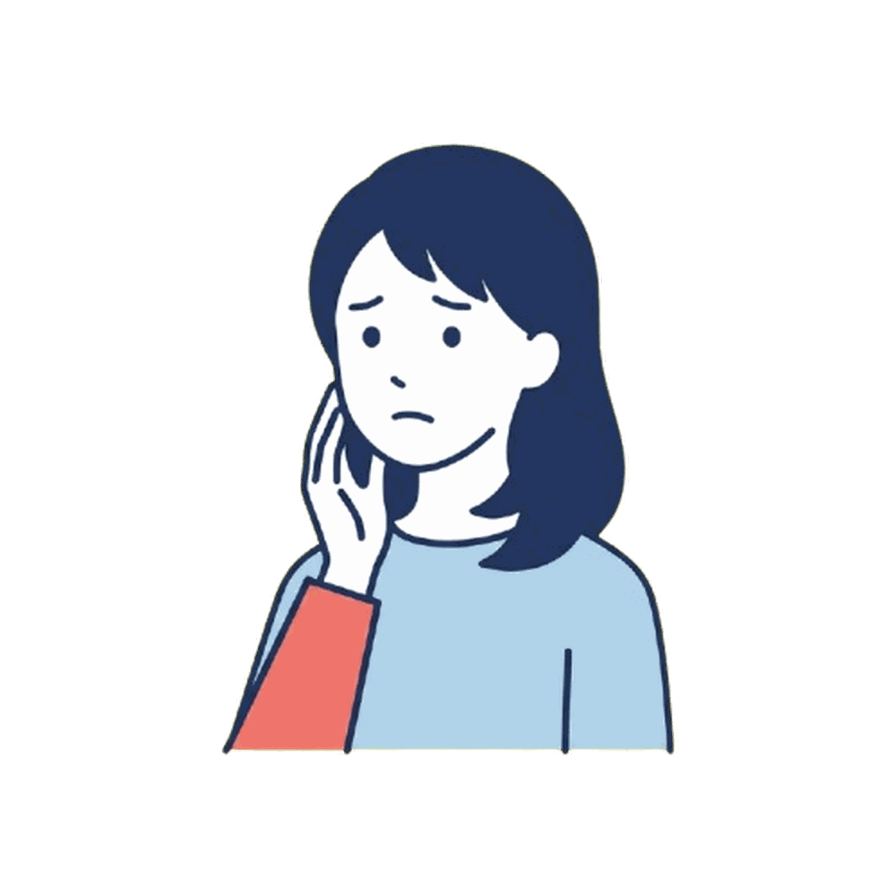 歯の痛みを訴える女性のイラスト素材