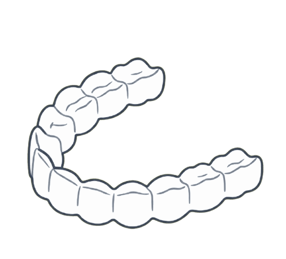 マウスピース（透明矯正）のイラスト素材