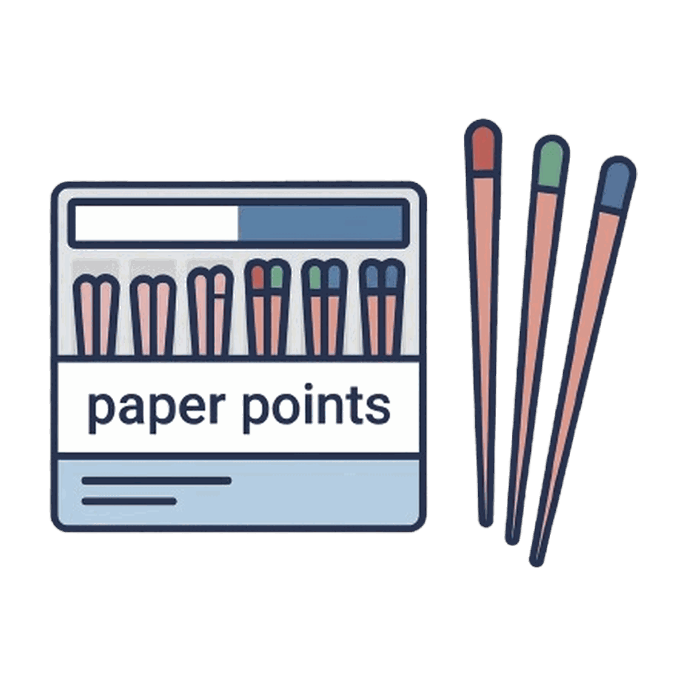 ペーパーポイント（根管治療）のイラスト素材