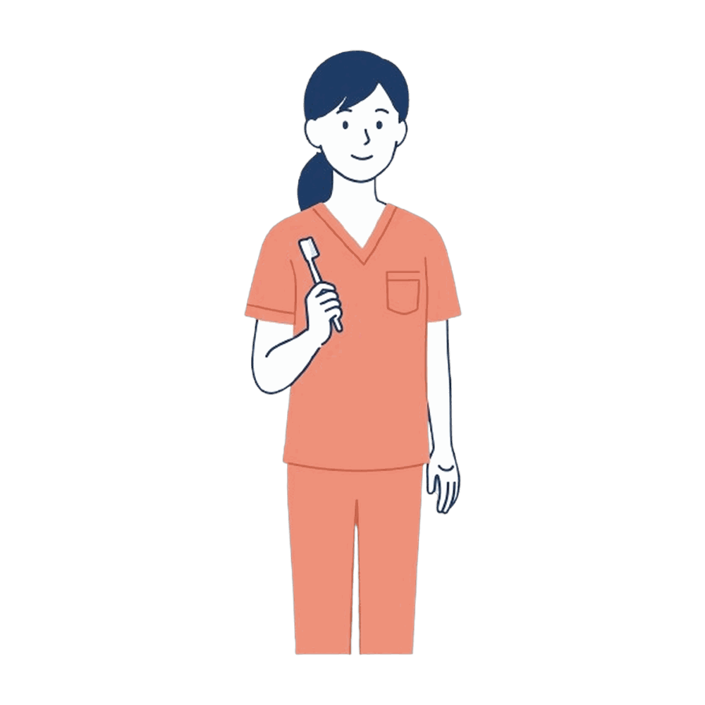 歯科スタッフ（女性・全身）のイラスト素材