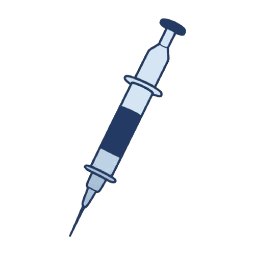 歯科の注射器（麻酔）のイラスト素材