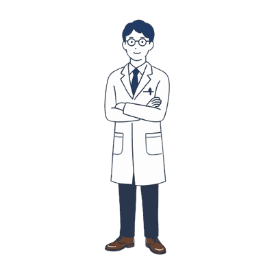 歯科医師（男性）のイラスト素材