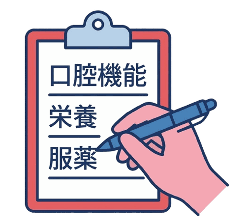 口腔機能評価シートのイラスト素材