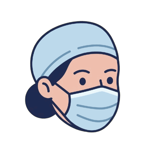 歯科医（女性・マスク）のイラスト素材