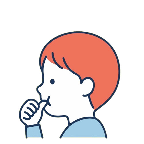 指しゃぶりをする子供のイラスト素材