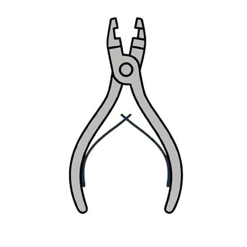 矯正用プライヤーのイラスト素材