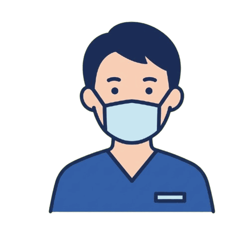 歯科医（男性・マスク）のイラスト素材