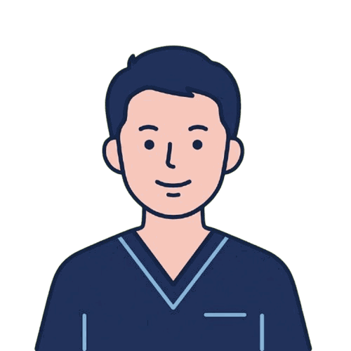 歯科スタッフ（男性）のイラスト素材