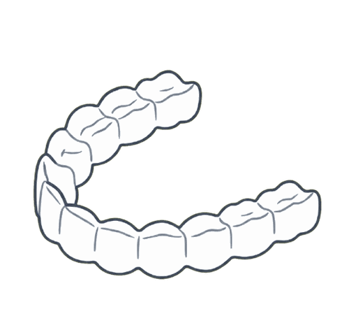 マウスピース（透明矯正）のイラスト素材