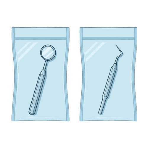 滅菌パック入りの器具（2）のイラスト素材