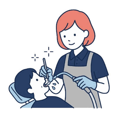 歯のクリーニングのイラスト素材