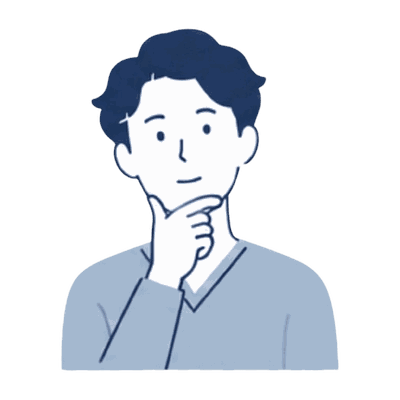 考える男性（患者）のイラスト素材